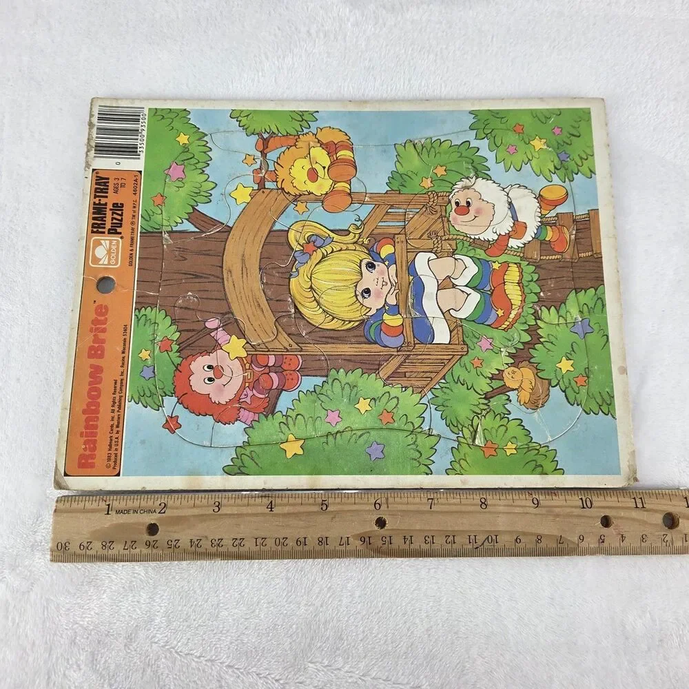 Vintage 1983 Rainbow Brite 12 Piece Frame Tray Puzzle Golden Complete